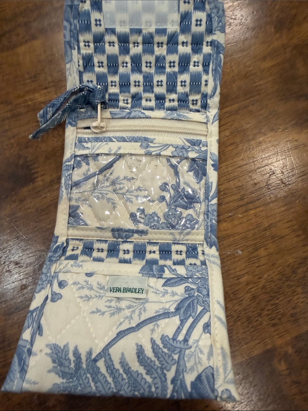 Vera Bradley Blue Floral Quilted Wallet - Picture 3 of 5